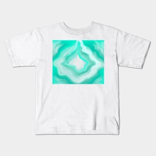 AGATE BLUE GREEN AND WHITE Kids T-Shirt